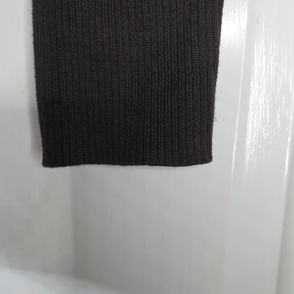 Essentials Charcoal/ Chocolate Ribbed Leggings Size M - Picture 12 of 12